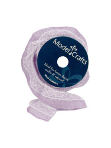 lilac ruffled edge lace spool