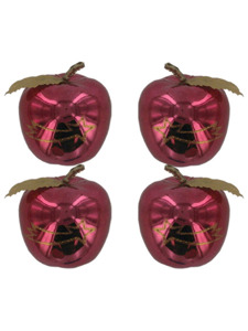 4pc christmas apple ornaments