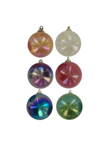 6pc christmas colored ornaments