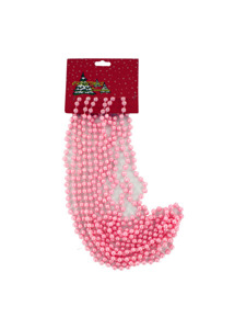 6 strand pink xmas bead decoration
