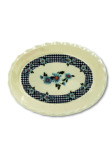 Plastic tray with gingham and sunflower design