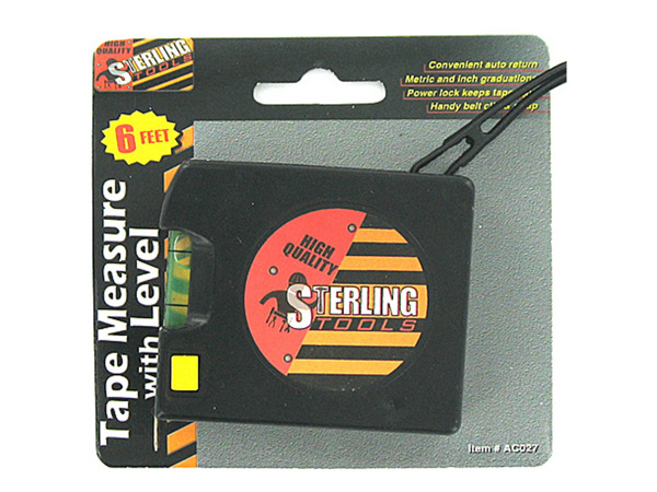 6 foot tape measure with level