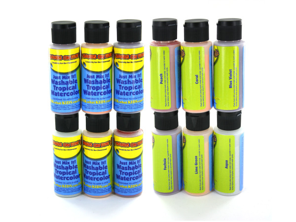 6 Pc. Just Mix It! Washable Tropical Watercolor Powder Paint Set