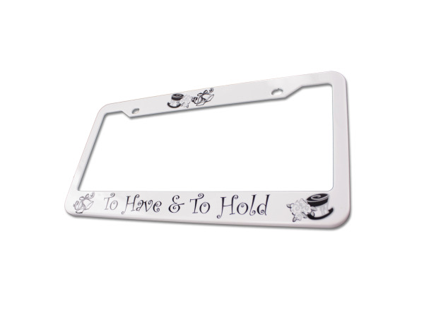 Wedding License Plate Frame