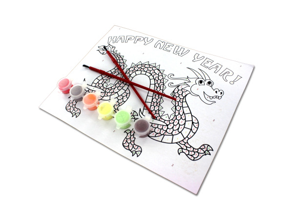 Paint-By-Number Chinese Dragon Craft Kit
