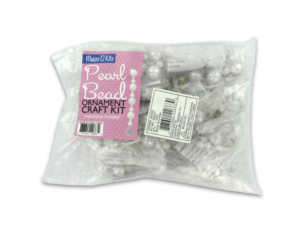 Beaded Spiral Faux Pearl Ornament Craft Kit