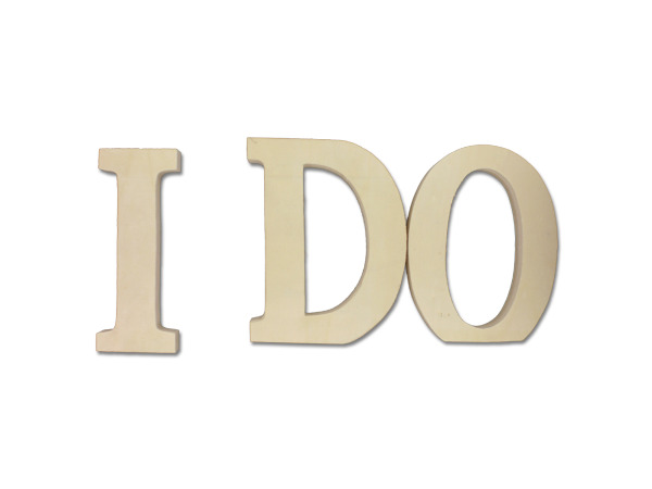 Unfinished Wooden "I Do" Craft Kit