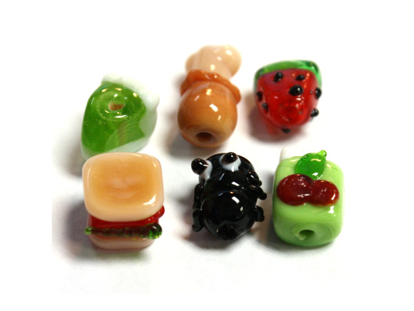 Picnic With Ants Lampwork Glass Bead Mix