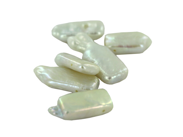 White Top-Drilled Freshwater Pearl Beads