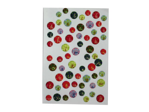 4 Sheets Of Epoxy Pet Alphabet Stickers