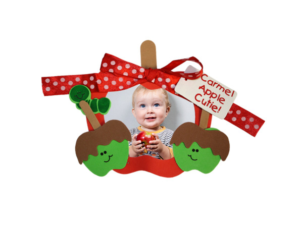 Foam Caramel Apple Photo Frame Magnet Craft Kit
