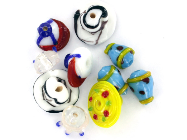 Hat Lovers Lampwork Glass Bead Mix