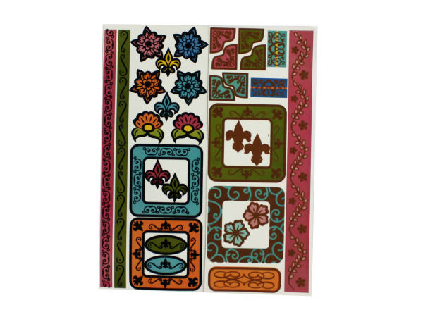 32 Family Heritage Flocked Stickers