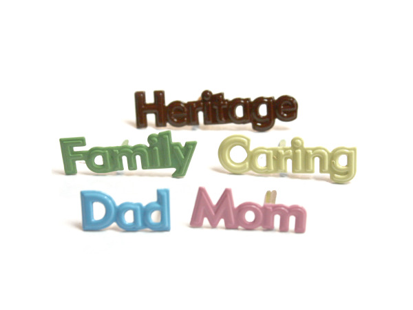48 Family Word Brads