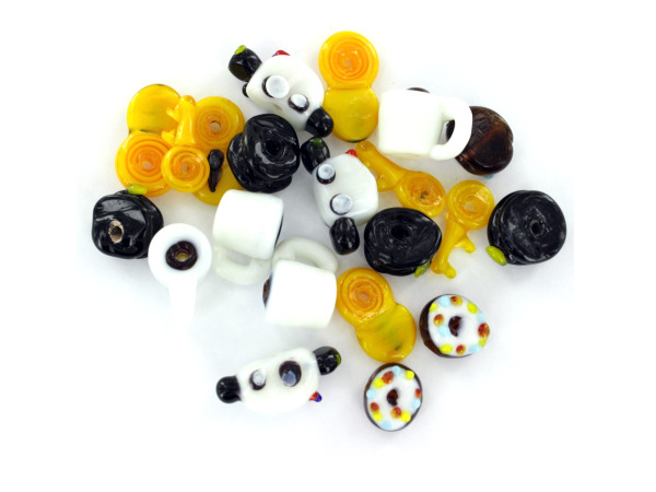 Policeman Lampwork Glass Bead Mix