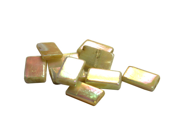 13MM White Rec Fw Shell Beads