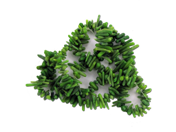 Strand Green Fw Coral Beads