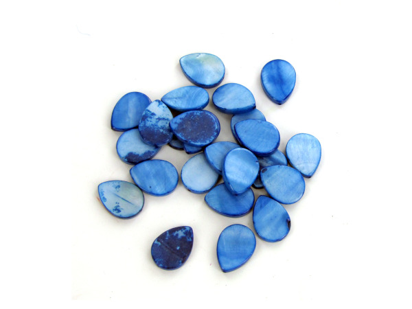 18MM Td Blue Fw Shell Tear Drop Beads