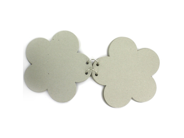 Flower-Shaped Chipboard Albums