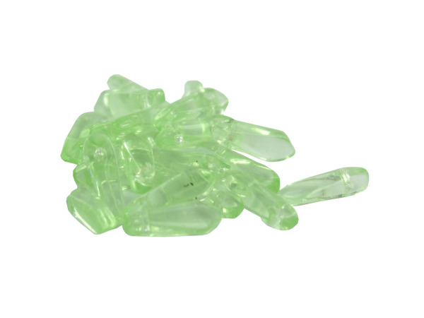 Green Skinny Teardrop Glass Beads