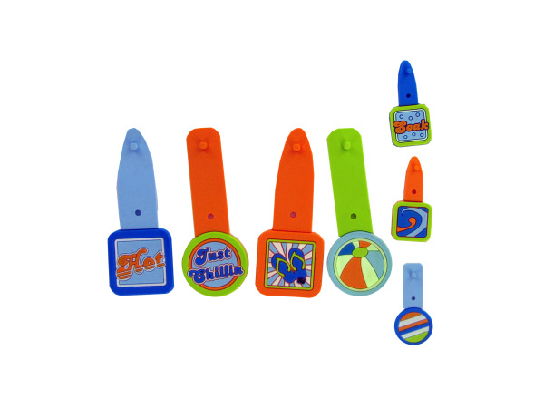 9 Groovy Summer Rubber Zipper Pulls