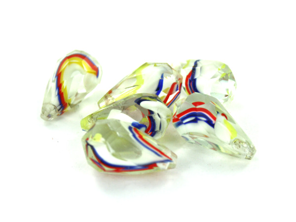Multi Colored Top Drilled Teardrop Beads