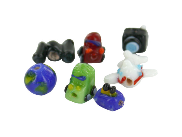 Travel Lovers Lampwork Glass Bead Mix