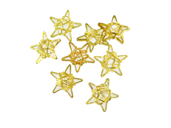 Goldtone Metal Wire Star Beads