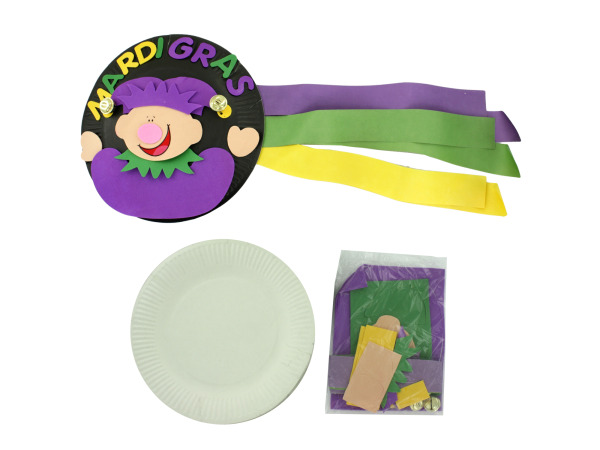Mardi Gras Tambourine Paper Plate Craft Kit