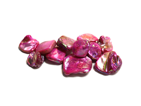 18MM Magenta Organic Fw Shell Beads