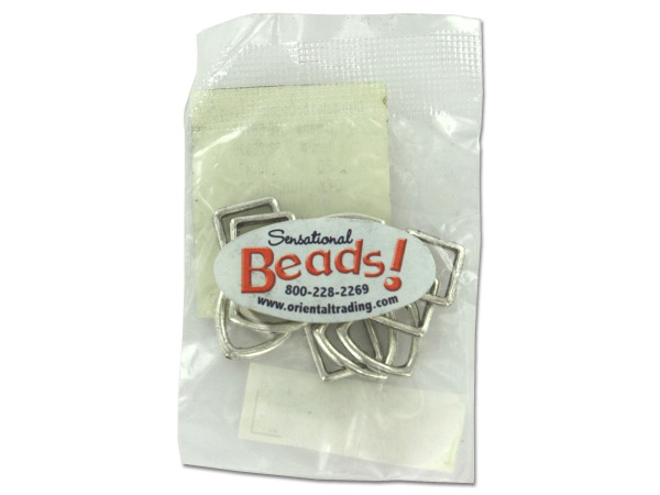Silvertone Metal Square & Triangle Bead Frames