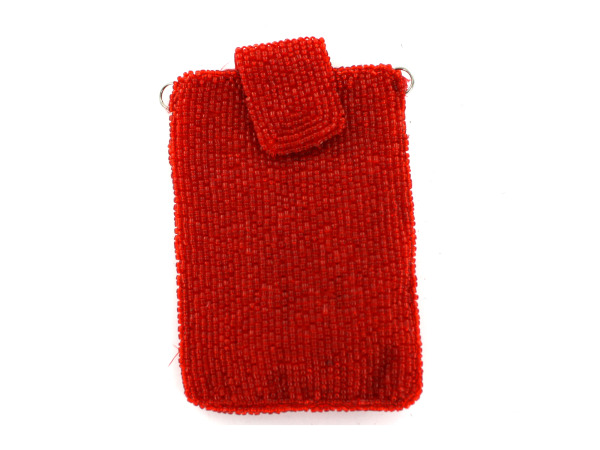 Red Glass Beaded Cell Phone Case Kit