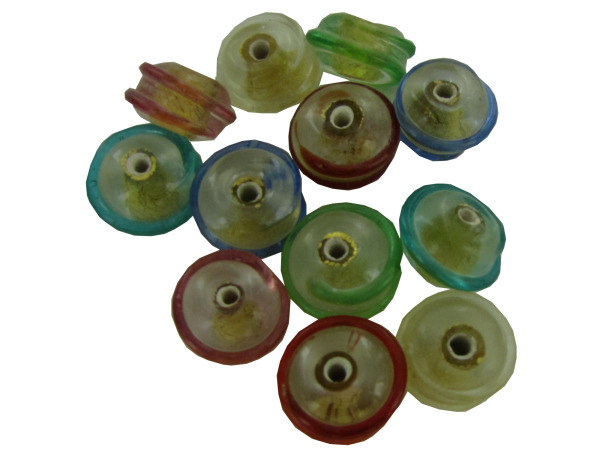 Swirl Round Lampwork Glass Bead Mix
