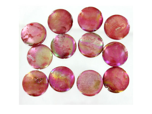 12MM Silver Rec Fw Shell Beads
