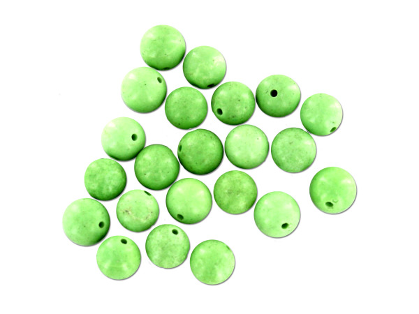 8MM Green Chalk Turq Rnd Stone Bead