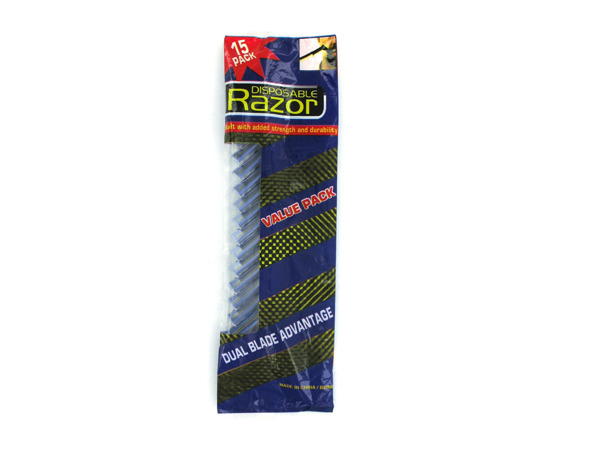 15 Pack Mens disposable razors