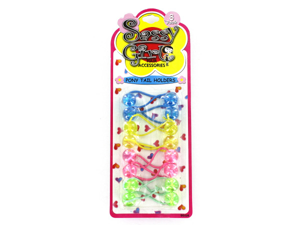 Pony tail holders with ball ends