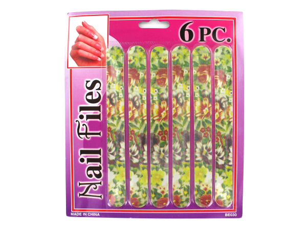 Emery board set with flower design