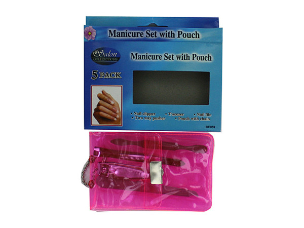 Manicure set with pouch