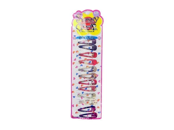 12-piece assorted hair clips
