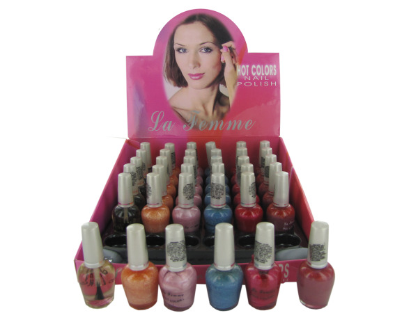 nail polish assorted colors (36 pieces per display)
