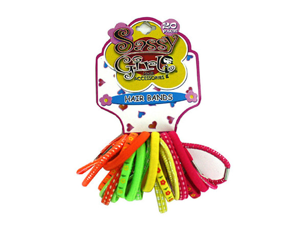 Neon colored hair bands