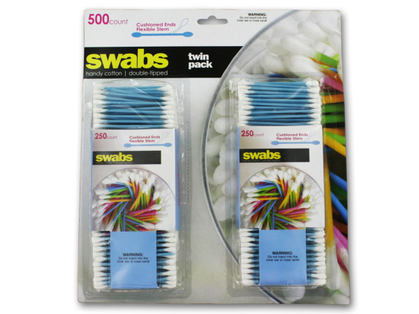 Twin pack cotton swabs