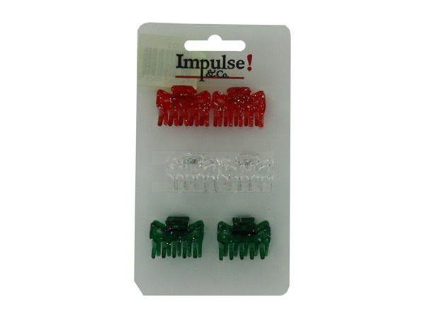 Small glitter jaw clips