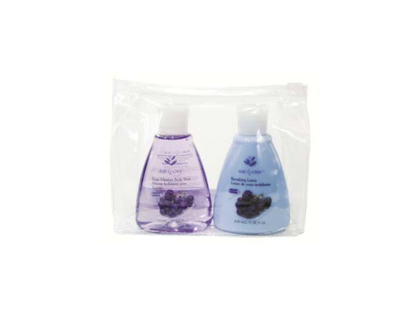 2pc. travel pack - body wash & body lotion - grape
