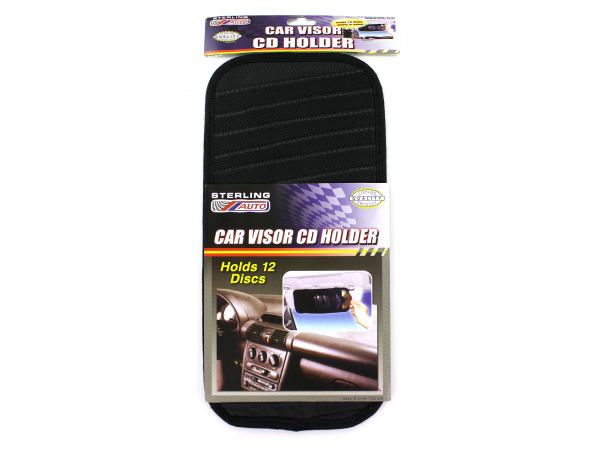 Car visor compact disc holder
