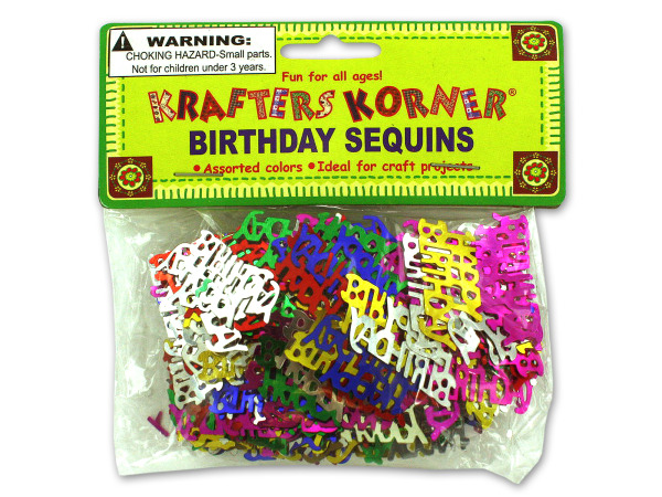 Metallic birthday sequins