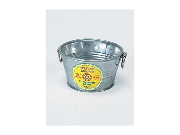 3" Tin wash basin