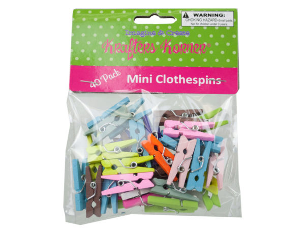 Miniature craft clothespins
