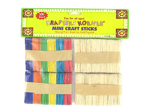 Miniature popsicle style craft sticks